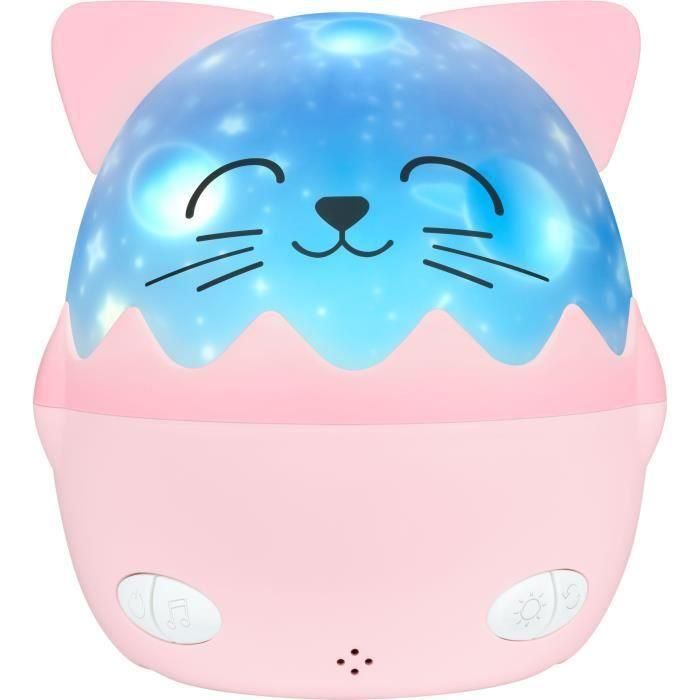 Luz nocturna musical inalámbrica - BIGBEN - Cat - Proyección 360°, 13 películas, 8 melodías, Mando a distancia, Batería USB-C 1 Luz nocturna musical inalámbrica - BIGBEN - Cat - Proyección 360°, 13 películas, 8 melodías, Mando a distancia, Batería USB-C 1