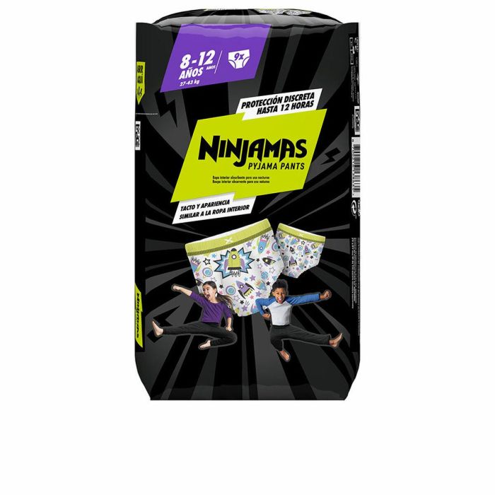 Dodot Ninjamas Pants Calzoncillos Absorbentes para Niños 8-12 Años 27-43 kg, Pack de 9 Unidades Dodot Ninjamas Pants Calzoncillos Absorbentes para Niños 8-12 Años 27-43 kg, Pack de 9 Unidades
