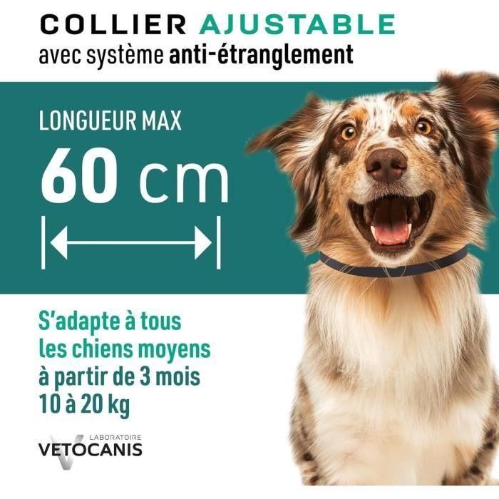 Vetocanis Collar Antiparasitario para Perro Mediano 10-20 kg - Repelente Pulgas, Garrapatas, Mosquitos con Margosa y Lavandín Natural 4