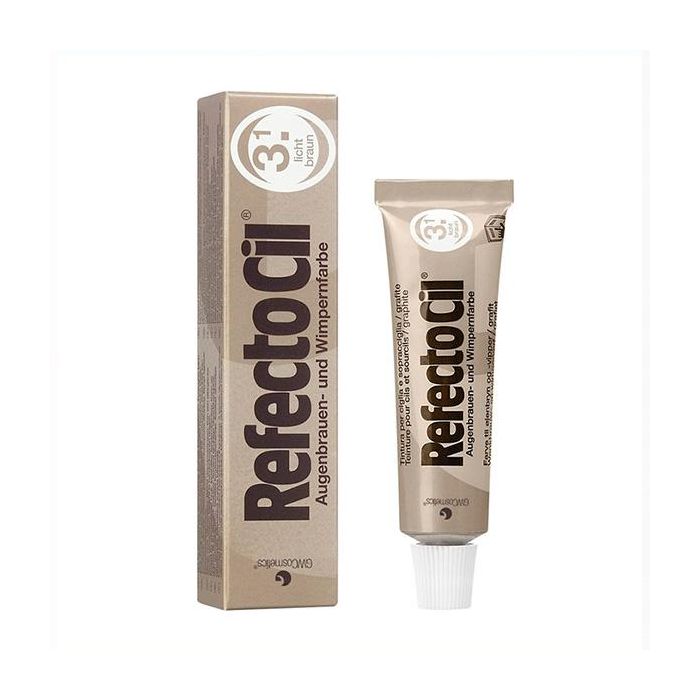 Refectocil Tinte Cejas y Pestañas #3.1 Marrón Claro 15ml - Color Duradero Resistente al Agua y Manchas, Hasta 6 Semanas para Realzar
