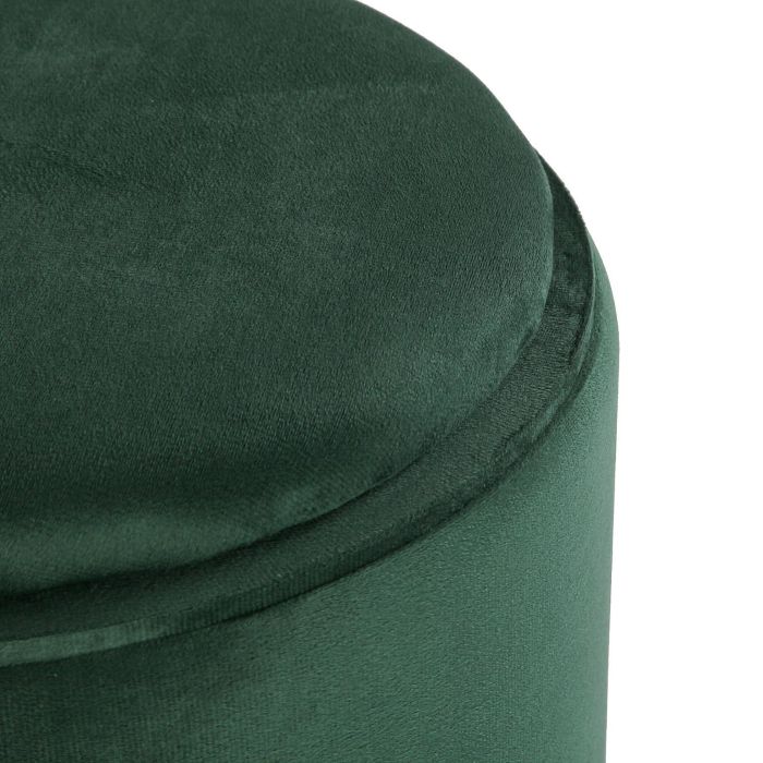 Puff Con Almacenamiento Y Bandeja Velvet Verde Versa 42X35CM 4 Puff Con Almacenamiento Y Bandeja Velvet Verde Versa 42X35CM 4
