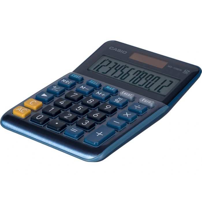 Casio Calculadora Sobremesa Azul MS-120EM 2 Casio Calculadora Sobremesa Azul MS-120EM 2