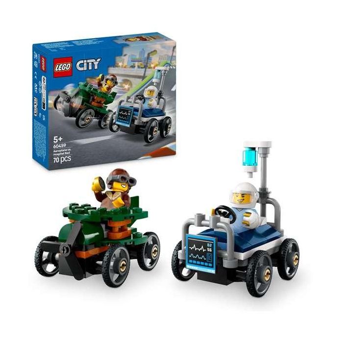 Juego de construccion coches de carreras: avión vs cama de hospital lego city great vehicles 4 Juego de construccion coches de carreras: avión vs cama de hospital lego city great vehicles 4