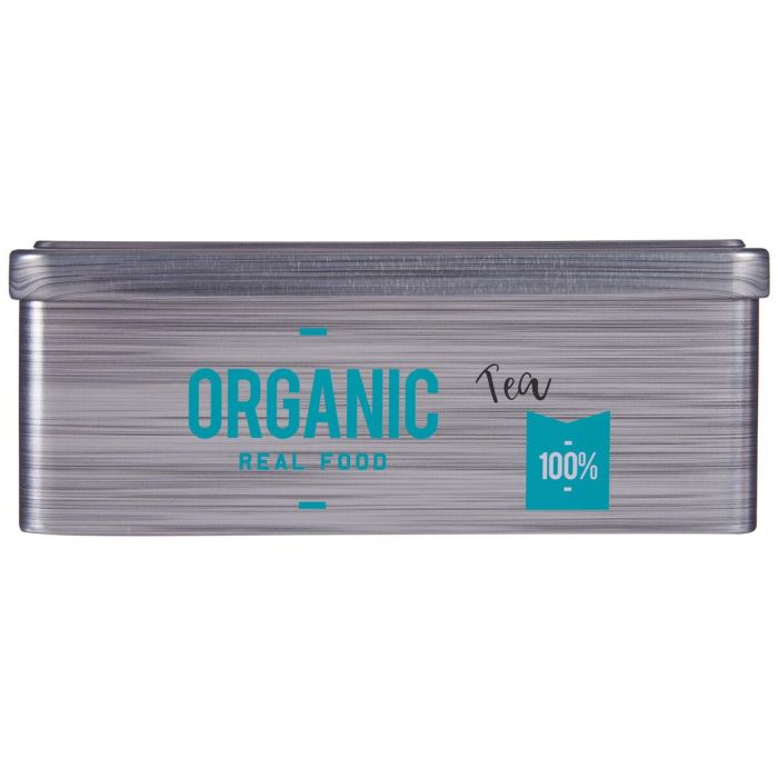 Caja para Infusiones Organic Tea Gris Hojalata (11 x 7,1 x 18 cm) (24 Unidades) 1