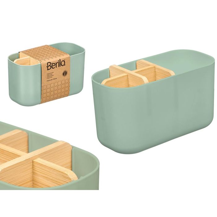 Berilo Organizador Plástico Bambú 5 Huecos Verde 17.8 x 10 x 8 cm 0 Berilo Organizador Plástico Bambú 5 Huecos Verde 17.8 x 10 x 8 cm 0