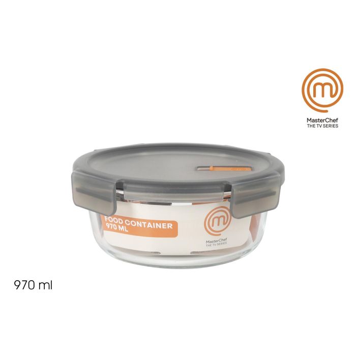 Inde Fiambrera Hermética Redonda 970 ml Masterchef - 18 cm (6 Unidades)