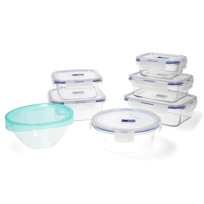 Set 7 Herméticos Vidrio con Tapa Pure Box Active Luminarc 38 cL - 76 cL - 82 cL - 92 cL - 2*122 cL 0 Set 7 Herméticos Vidrio con Tapa Pure Box Active Luminarc 38 cL - 76 cL - 82 cL - 92 cL - 2*122 cL 0