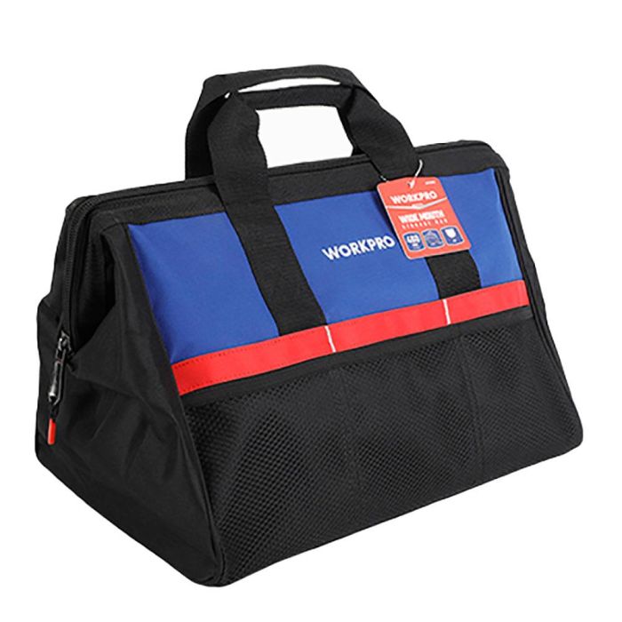 Workpro Bolsa de herramientas con cremallera, bolsillo exterior de malla, 32x21x23cm 1