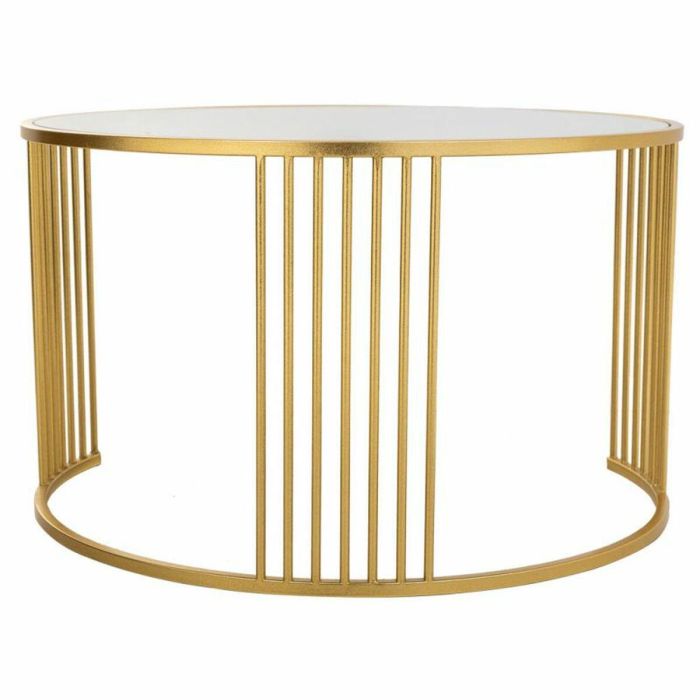 Mesa de Centro Alexandra House Living Oro Hierro Espejo Madera MDF 80 x 48 x 80 cm 4