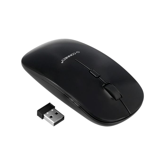 Raton Q-Connect Optico Inalambrico Silencioso Dpi 800-1200-1600 Pilas Aaa Negro 4