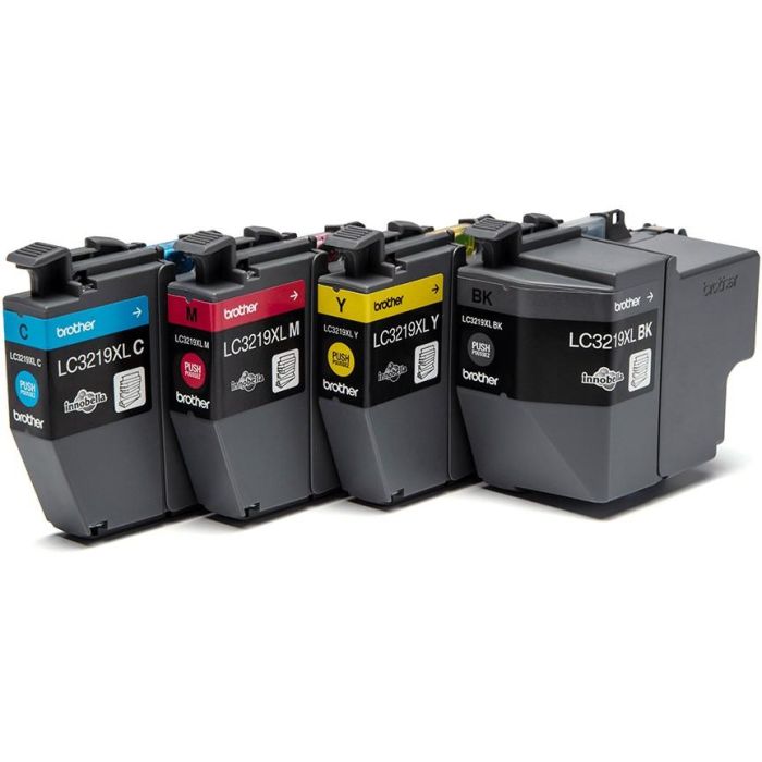 Brother Tinta LC-3219XLVALDR Value Pack Negro, Cian, Magenta, Amarillo Rendimiento 3000 Negro 1500 Color Original 1 Brother Tinta LC-3219XLVALDR Value Pack Negro, Cian, Magenta, Amarillo Rendimiento 3000 Negro 1500 Color Original 1