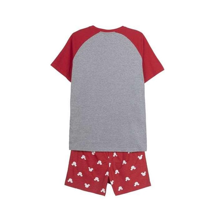 Pijama de Verano Mickey Mouse Rojo (Adultos) Hombre Gris S 2 Pijama de Verano Mickey Mouse Rojo (Adultos) Hombre Gris S 2