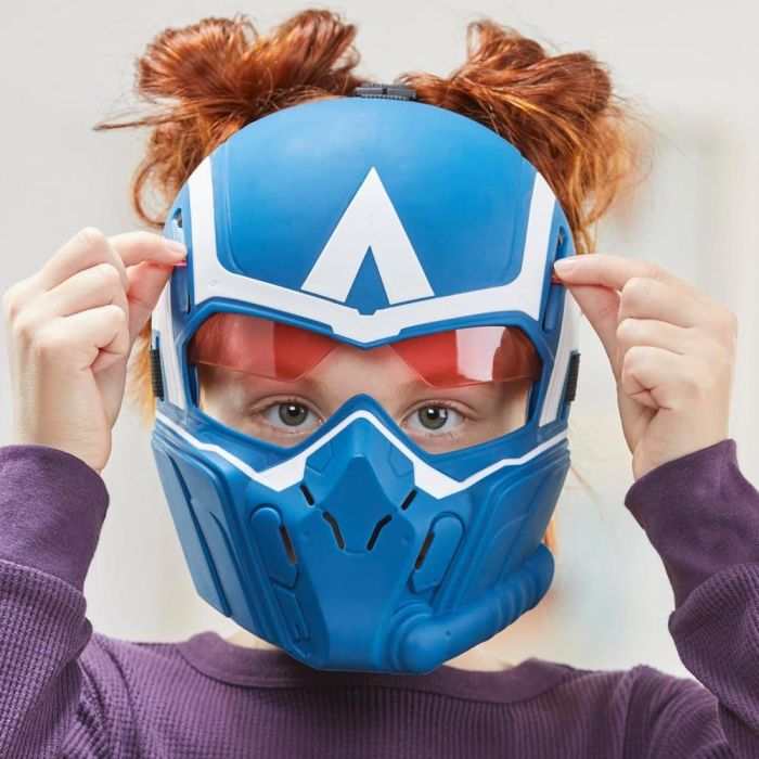 Hasbro F9303 Máscara Visión Vuelo Capitán América Marvel Avengers, lentes abatibles, correa ajustable, disfraz niños +5 años 5