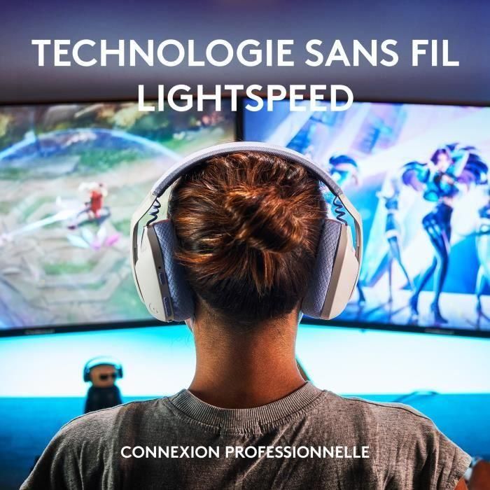 Logitech -G435 LIGHTSPEED Wireless Gaming Headset - BLANCO - Bluetooth liviano con micrófono incorporado para Dolby Atmos, PC, PS4, PS5, Mobile 1 Logitech -G435 LIGHTSPEED Wireless Gaming Headset - BLANCO - Bluetooth liviano con micrófono incorporado para Dolby Atmos, PC, PS4, PS5, Mobile 1