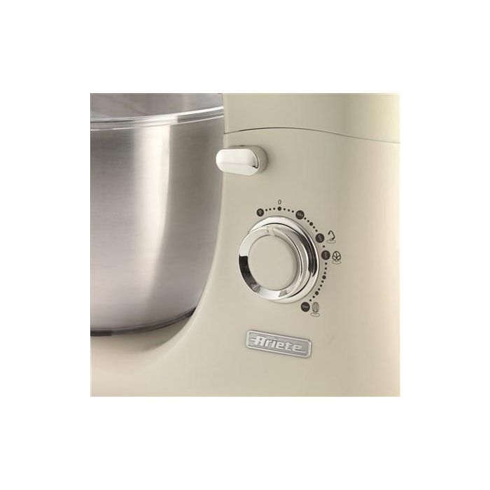 Ariete 1588/03 Robot de Cocina Vintage Beige con Bol de Acero Inoxidable y 10 Velocidades 4 Ariete 1588/03 Robot de Cocina Vintage Beige con Bol de Acero Inoxidable y 10 Velocidades 4