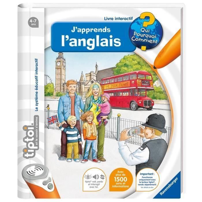 Ravensburger 13099003 - Libro Interactivo Tiptoi: Estoy Aprendiendo Inglés, Juguete Educativo para Niños 4+ Años
