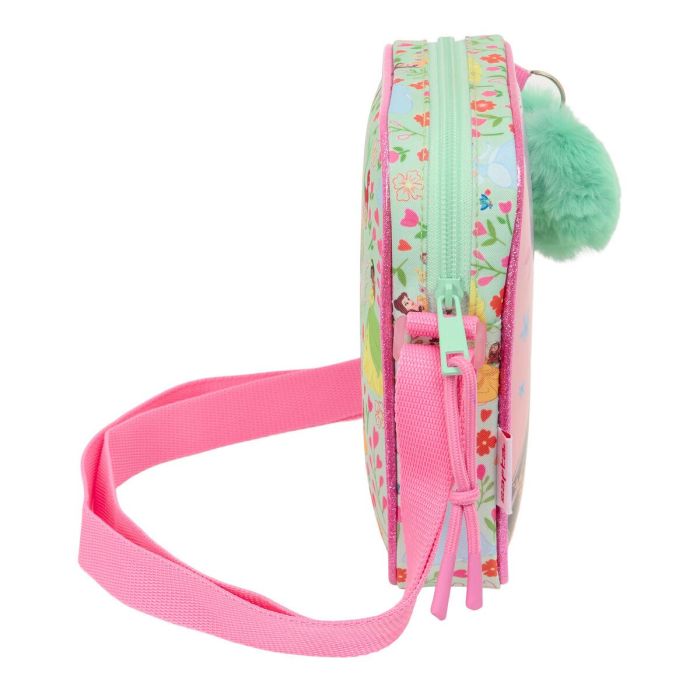 Bolso Bandolera Disney Princess Bloom Verde Rosa 16 x 18 x 4 cm 2