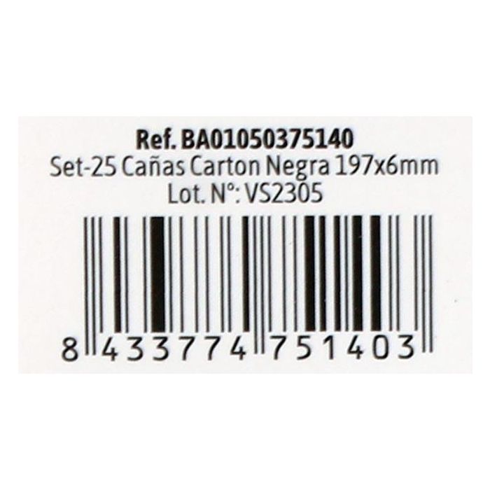 Set de 25 pajitas de cartón negro 19.7x6 mm Algon (24 Cajas) 4 Set de 25 pajitas de cartón negro 19.7x6 mm Algon (24 Cajas) 4