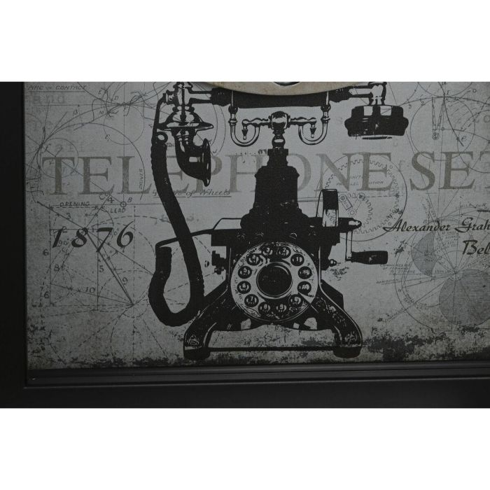 Reloj Pared Vintage DKD Home Decor Negro Blanco 6.5 x 40.5 x 27.5 cm (2 Unidades) 2