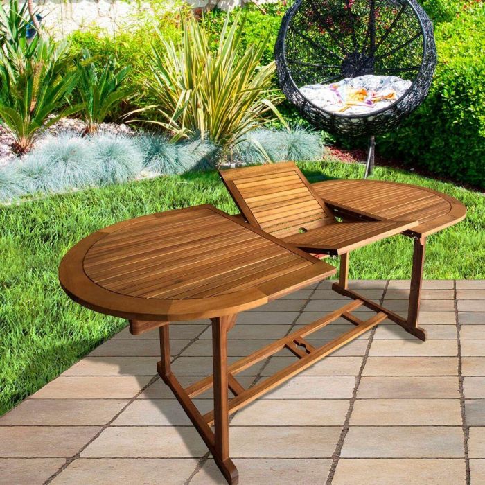 Mesa Extensible Aktive 200 x 74 x 90 cm Madera de acacia 2 Mesa Extensible Aktive 200 x 74 x 90 cm Madera de acacia 2