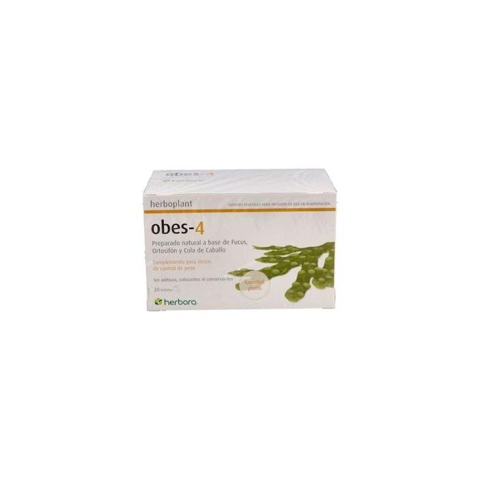 Herboplant Obes Nº 4 Infusión Diurética con Fucus, Ortosifón y Cola de Caballo para Control de Peso Saludable, 20 Sobres