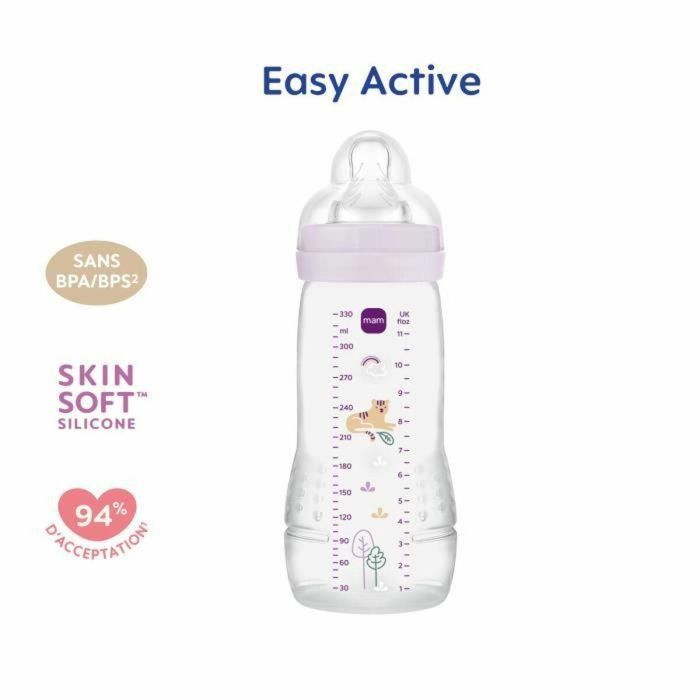 MAM MAM9001616857966 Biberón Easy Active +6 meses 330 ml Tetina X flow Lila 2 MAM MAM9001616857966 Biberón Easy Active +6 meses 330 ml Tetina X flow Lila 2