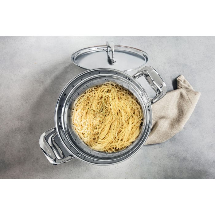 Inserto para pasta - CÓMODO Y MODERNO - CLÁSICO - Acero inoxidable - Ø24 cm 2 Inserto para pasta - CÓMODO Y MODERNO - CLÁSICO - Acero inoxidable - Ø24 cm 2