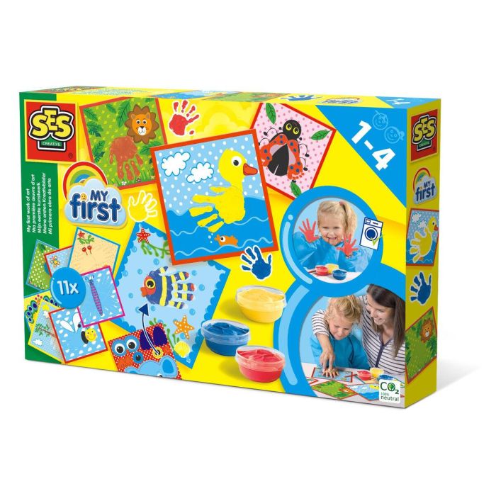 Ses Creative MY FIRST Kit de Arte para Niños Mi Primera Obra de Arte con Pintura para Huellas de Mano y Pie en Tarjetas Impresas 4 Ses Creative MY FIRST Kit de Arte para Niños Mi Primera Obra de Arte con Pintura para Huellas de Mano y Pie en Tarjetas Impresas 4