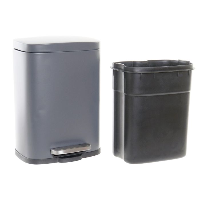 Papelera Basicos DKD Home Decor Gris Claro 18 x 29.5 x 21 cm 4