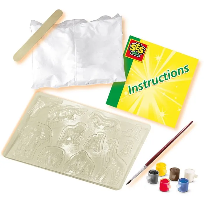 Ses Creative Kit de Moldura y Pintura de Animales de Yeso con Moldes para Crear tu Propio Zoo 1