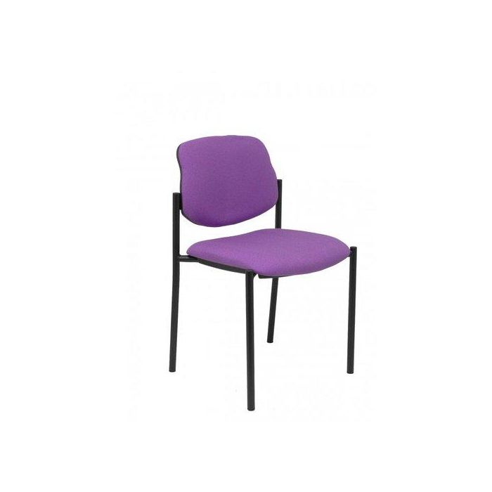 Silla Piqueras Y Crespo Villalgordo Confidente Chasis Negro Asiento Y Respaldo Tapizados Bali Lila