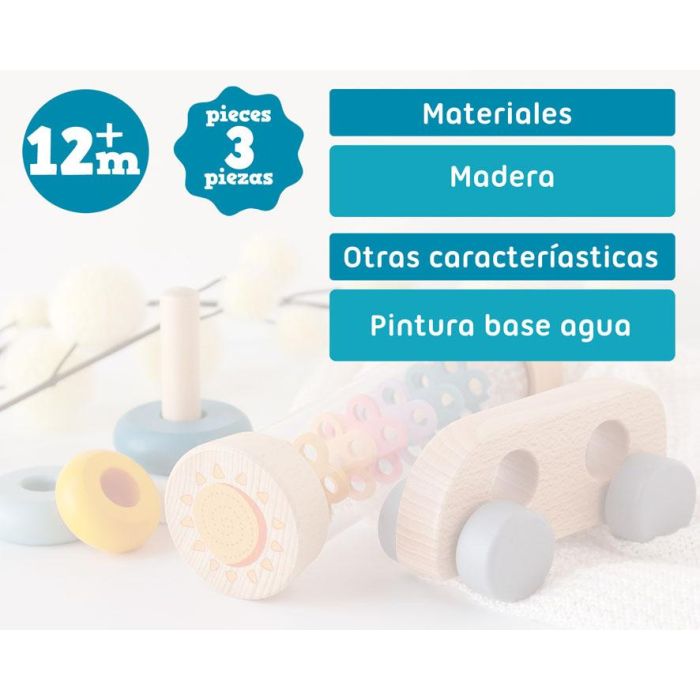 KioKids Juguetes de Madera para Bebés +12 Meses Multicolor 5
