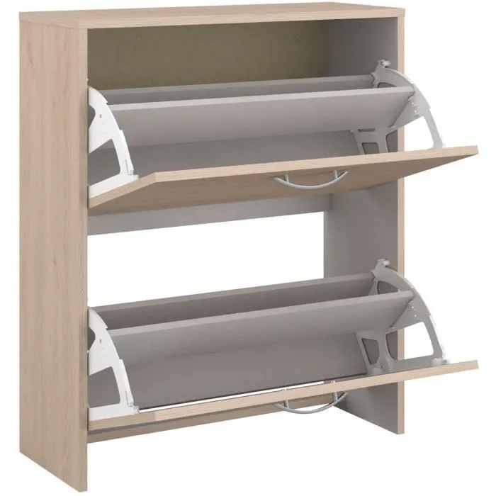 Parisot Zapatero con 2 puertas - Roble - 66,5 x 78,5 x 25,1 - EASYLIFE7901MCHA 5