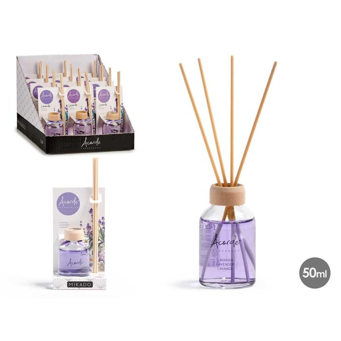 Mikado 50 Ml Con Varilla Lavanda Acorde 7X17CM (12 Unidades) Mikado 50 Ml Con Varilla Lavanda Acorde 7X17CM (12 Unidades)