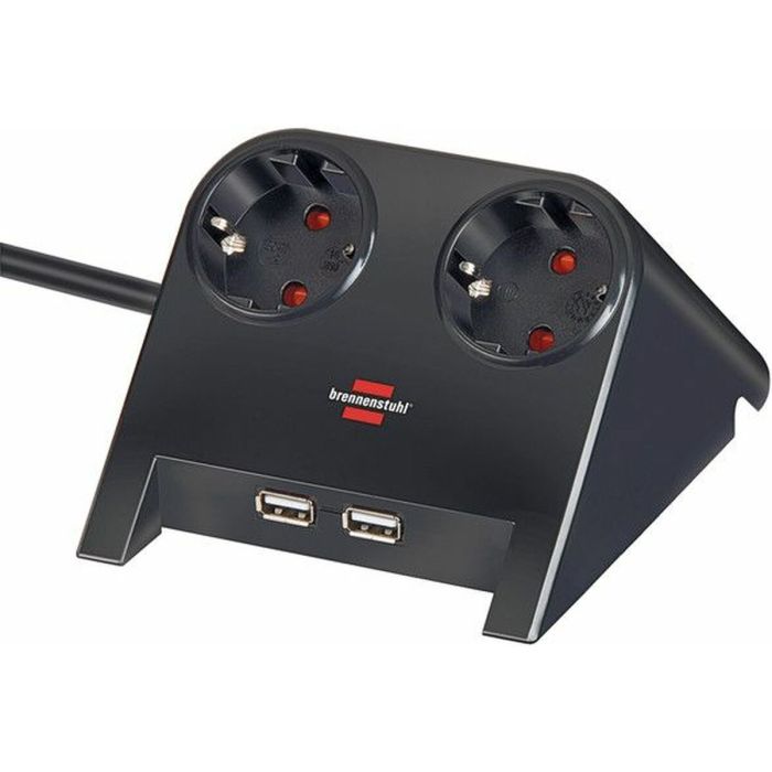 Regleta Enchufes 2 Tomas sin Interruptor Brennenstuhl 1153520222 3600 W USB x 2 Sobremesa (1,8 m) 6 Regleta Enchufes 2 Tomas sin Interruptor Brennenstuhl 1153520222 3600 W USB x 2 Sobremesa (1,8 m) 6
