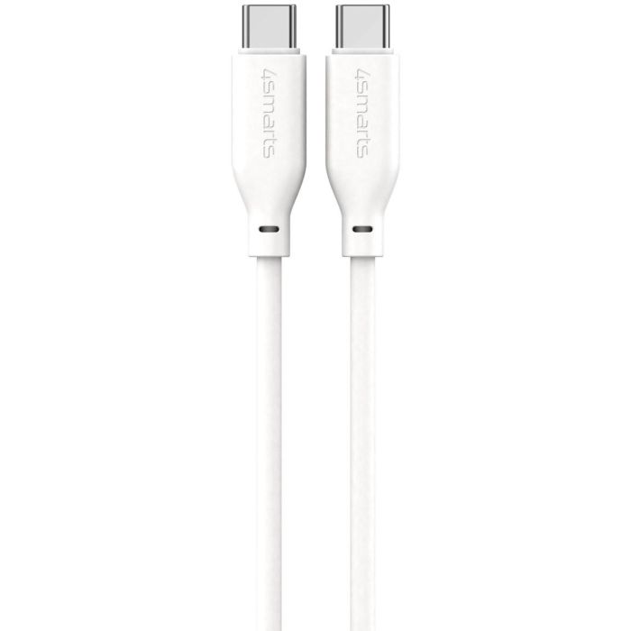 4smarts USB-C / USB-C Silikon-Kabel High Flex 60W 1.5m Wei 1