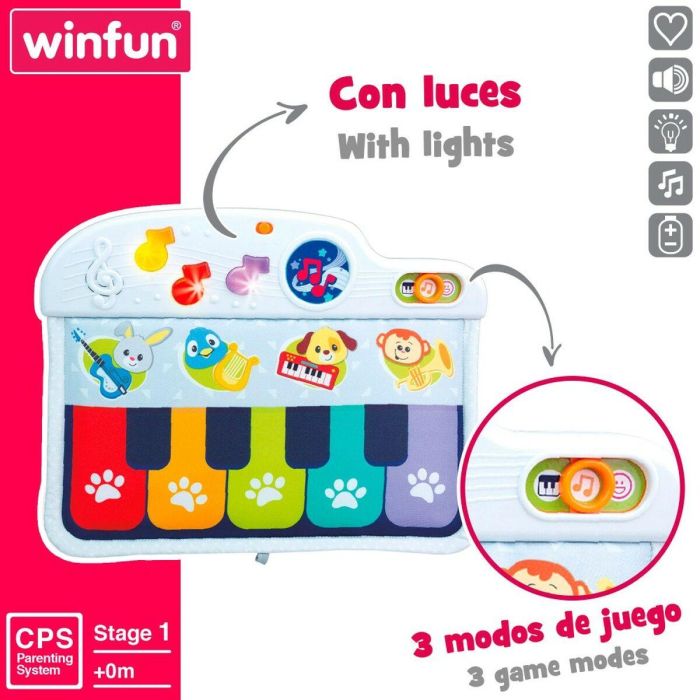 Piano Interactivo para Bebé Winfun 42 x 3 x 32 cm (4 Unidades) 2