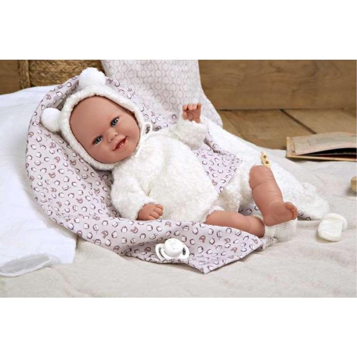 Muñeca elegance 35 cm babyto blanco c/manta (muñeco de peso) 11