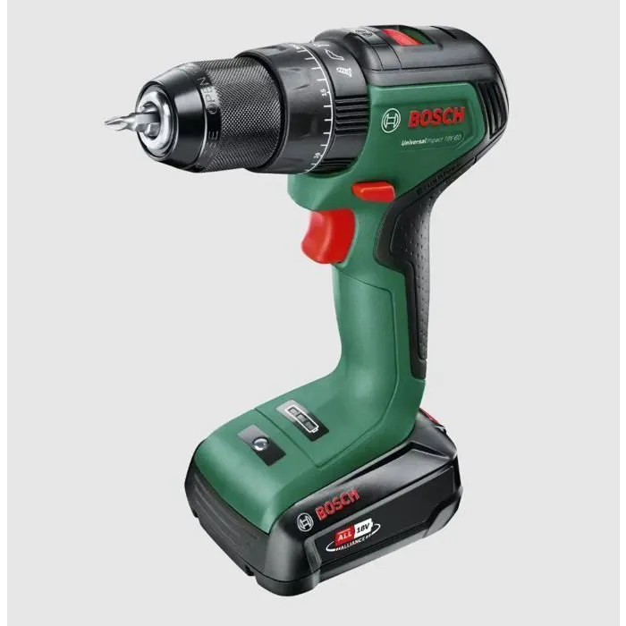 Bosch Taladro Atornillador UniversalImpact 18V60 (+1 Batería 2.0Ah) + Cargador AL 18V-20 1 Bosch Taladro Atornillador UniversalImpact 18V60 (+1 Batería 2.0Ah) + Cargador AL 18V-20 1