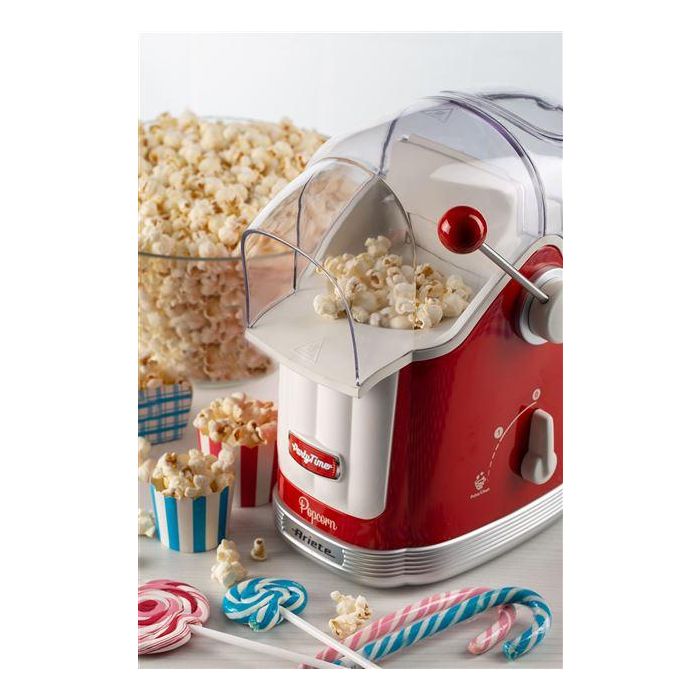 Ariete 2958/00 Máquina de Palomitas Party Time Roja Diseño Retro Años 50 Ideal para Snacks Naturales y Libres de Grasas 9
