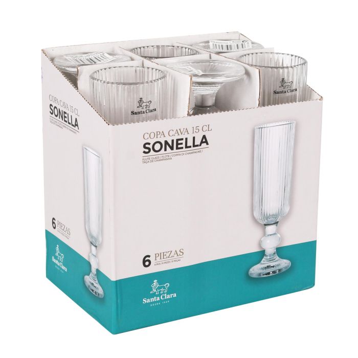 Copa Champagne Sonella 150 cc Transparente - Santa Clara (36 Unidades) 6