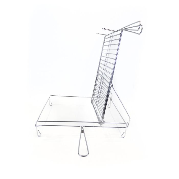 Algon Bbq Parrilla BBQ Giratoria Cromada 40x45 cm (4 Unidades) 2