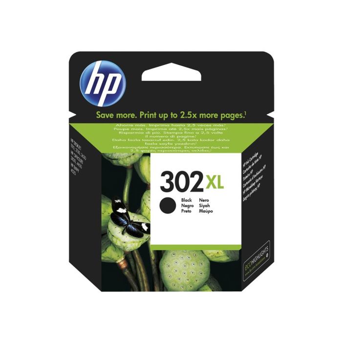 Ink-Jet Hp 302XL Deskjet 1110 - 2130 - 3630 Officejet 3830 - 4650 Envy 4520 Negro 480 Pag 1