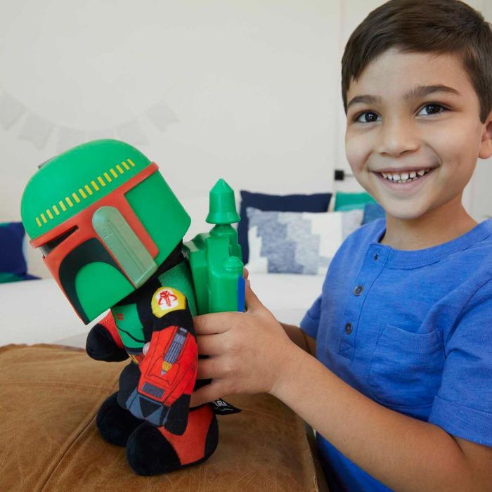 Mattel Star Wars Peluche Boba Fett Lanza Cohetes HHW55 Figura Coleccionable +3 Años 6