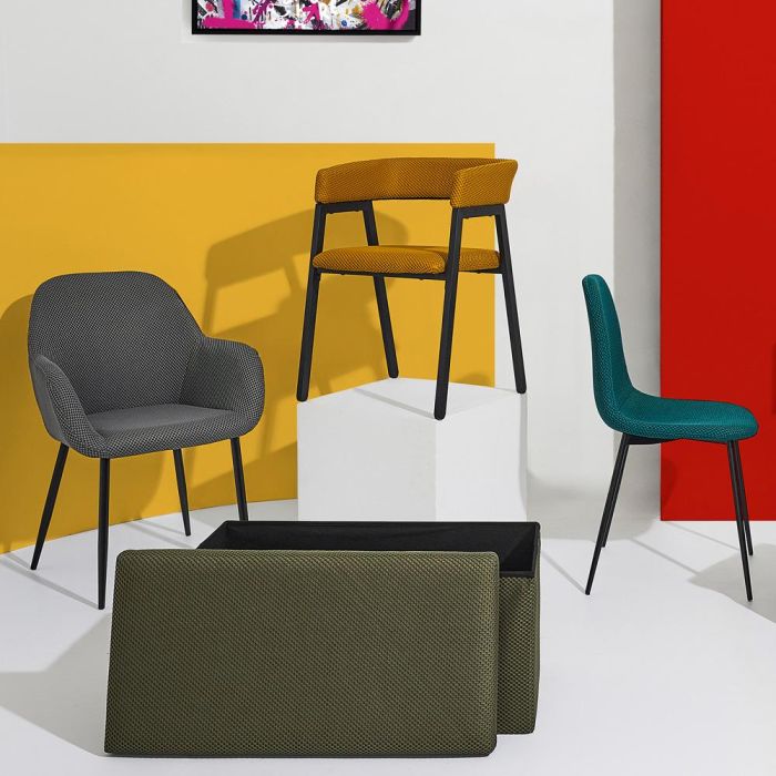 Silla Diseño Atom Mostaza Home Deco Factory 6 Silla Diseño Atom Mostaza Home Deco Factory 6