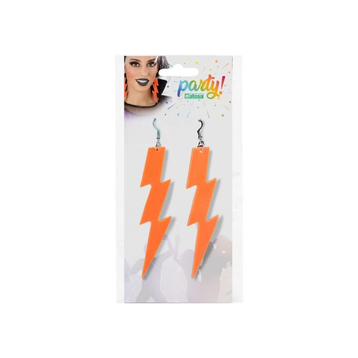 Pendientes Neon Naranja Rayo 1