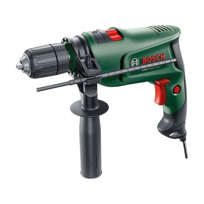 Bosch AUC4059952576312 Taladro Percutor EasyImpact 600W, Portabrocas Automático, 3000 rpm, Ligero 1,7 kg