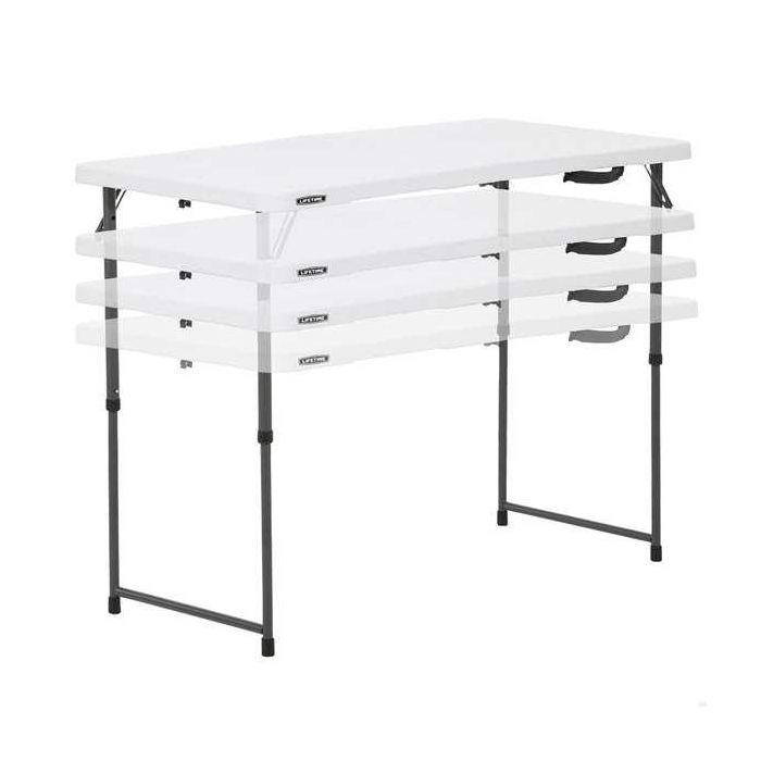 Mesa Plegable Lifetime Blanco 122 x 91,5 x 61 cm Acero HDPE