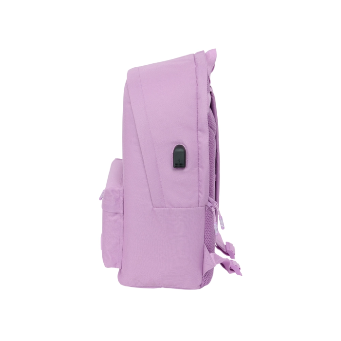 Safta Mochila Portátil 15,6" + USB Munich Básicos Lila 31x44x18 cm 2