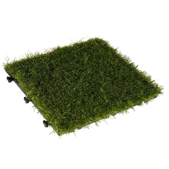 Ibergarden Baldosa Cesped Artificial 30x30 cm Plastico Verde (Set de 6) 1